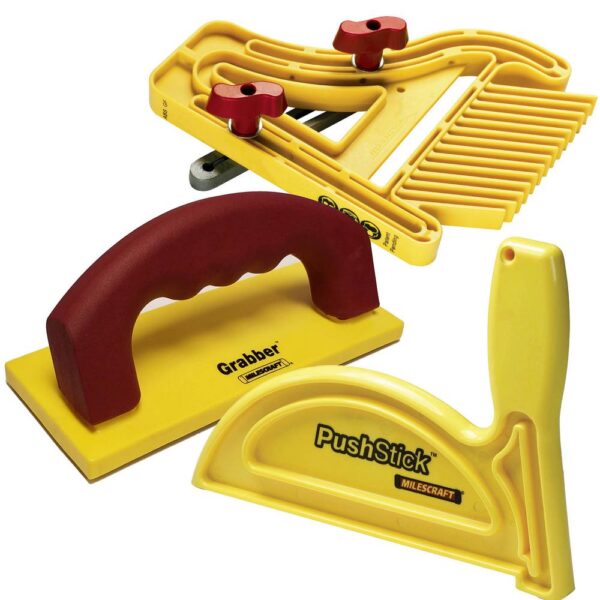 Milescraft Safety Bundle - Includes Feather Board, Grabber and Push Stick