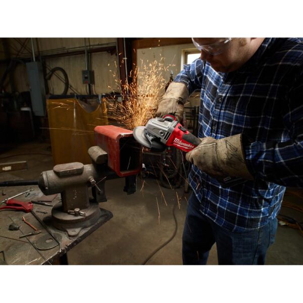 Milwaukee M18 FUEL 18-Volt Lithium-Ion Brushless Cordless 4-1/2 in./5 in. Grinder with Slide Switch (Tool-Only)