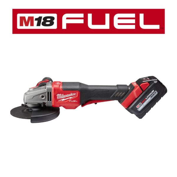 Milwaukee M18 FUEL 18-Volt Lithium-Ion Brushless Cordless 4-1/2 in./6 in. Grinder with Paddle Switch Kit and One 6.0 Ah Battery
