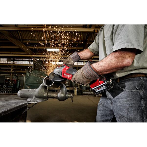 Milwaukee M18 FUEL 18-Volt Lithium-Ion Brushless Cordless 4-1/2 in./6 in. Grinder with Paddle Switch Kit and Two 6.0 Ah Battery
