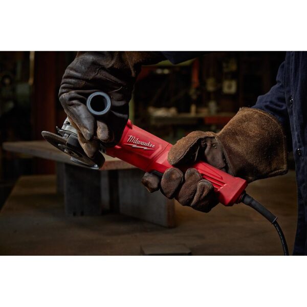 Milwaukee 4-1/2 in. Small Angle Grinder with Shroud Paddle With Lock-On