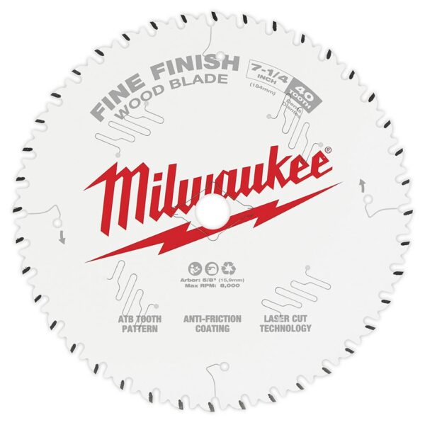 Milwaukee 7-1/4 in. x 40-Tooth Fine Finish Circular Saw Blade