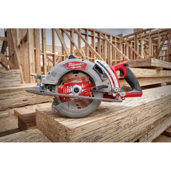 Milwaukee M18 FUEL 18-Volt 7-1/4 in. Lithium-Ion Cordless Rear Handle Circular Saw Kit with 12.0 Ah Battery and Rapid Charger