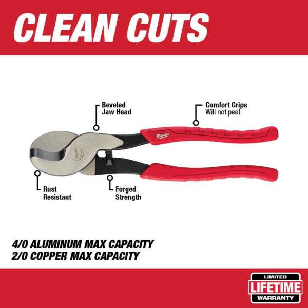 Milwaukee 10 in. Cable Cutting Pliers