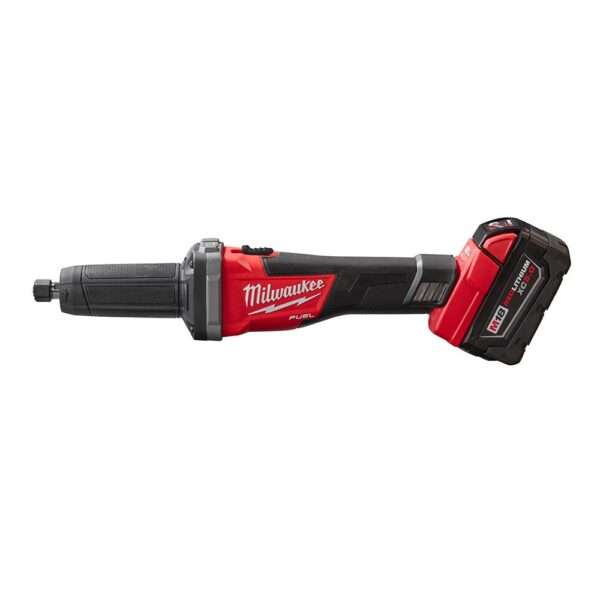 Milwaukee M18 FUEL 18-Volt Lithium-Ion Brushless Cordless 1/4 in. Die Grinder Kit with Two 5.0Ah Batteries, Charger and Hard Case