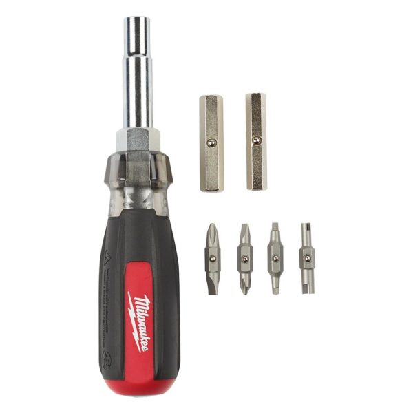 Milwaukee 6 in. Fixed Jab Saw and 12 ft. Compact Tape Measure and 13-in-1 Multi-Tip Cushion Grip Screwdriver Hand Tool Set