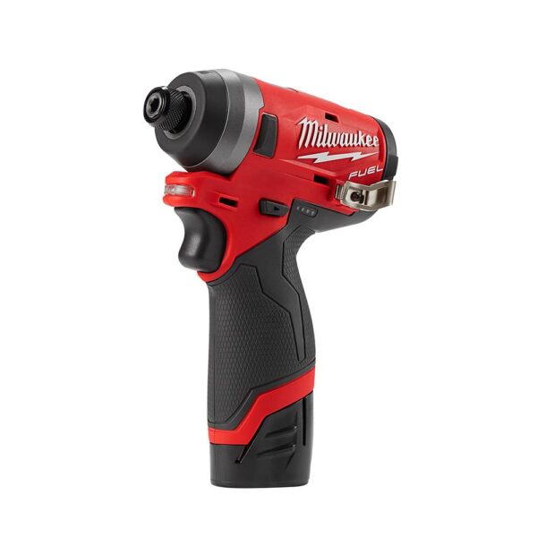 Milwaukee M12 FUEL 12-Volt Lithium-Ion Brushless Cordless 1/4 in. Hex Impact Driver Kit With Bonus M12 2.0Ah Battery