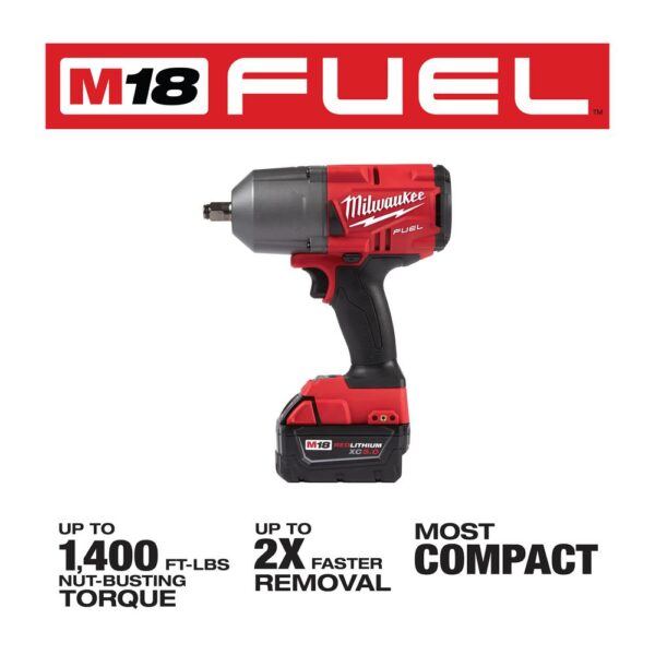 Milwaukee M18 FUEL 18-Volt Lithium-Ion Brushless Cordless 1/2 in. Impact Wrench with Friction Ring Kit W/  FUEL Impact Driver