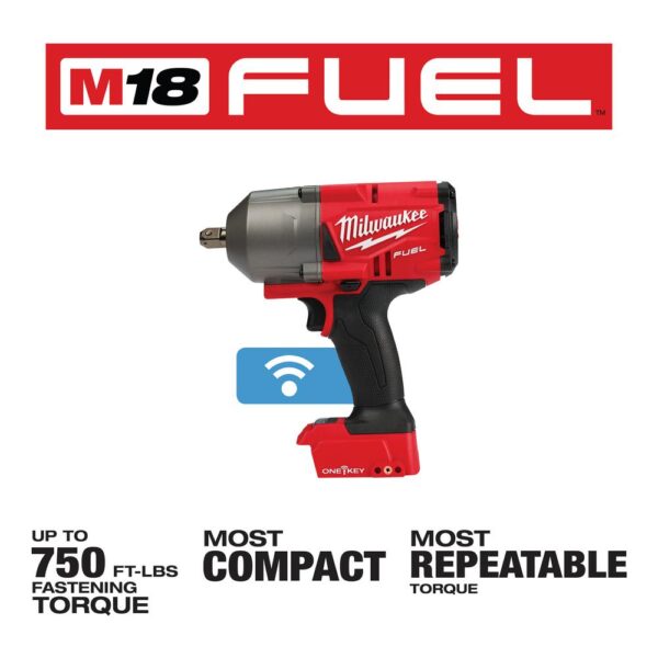 Milwaukee M18 FUEL ONE-KEY 18-Volt Lithium-Ion Brushless Cordless 1/2 in. Impact Wrench with Pin Detent (Tool-Only)