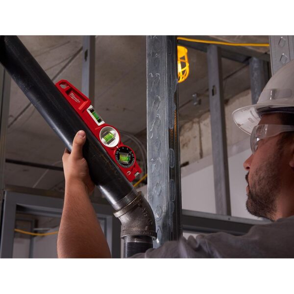 Milwaukee 10 in. /24 in. /48 in. /78 in. REDSTICK Magnetic Box and Torpedo Level Set