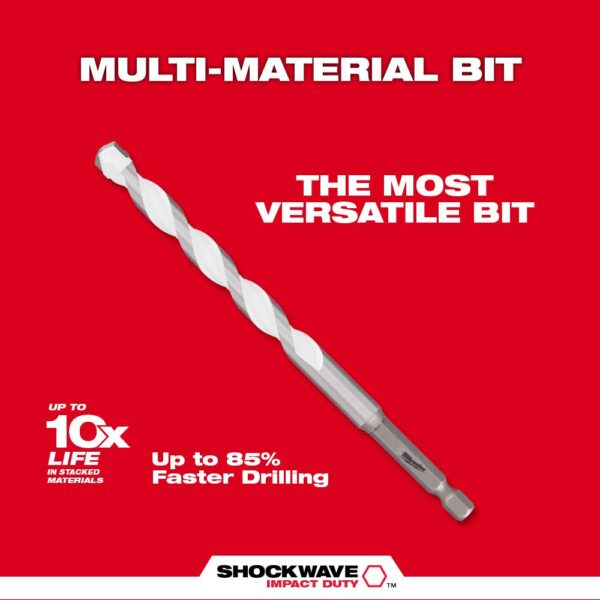 Milwaukee 1/4 in. x 4 in. x 6 in. SHOCKWAVE Carbide Multi-Material Drill Bit