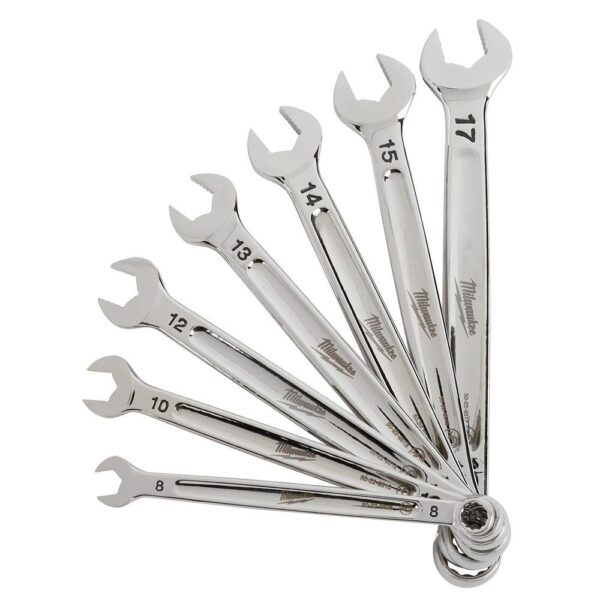 Milwaukee SAE and Metric Combination Wrench Mechanics Tool Set (14-Piece)