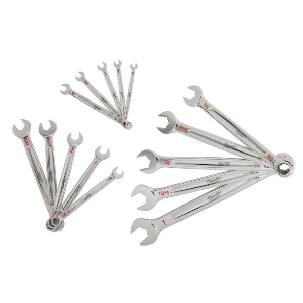 Milwaukee Combination SAE and Metric Wrench Mechanics Tool Set (30-Piece)