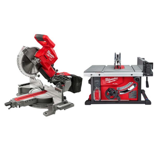 Milwaukee M18 FUEL 18-Volt Lithium-Ion Brushless 10 in. Cordless Dual Bevel Sliding Compound Miter Saw with 8-1/4 in. Table Saw