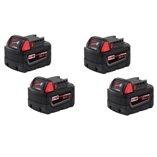 Milwaukee M18 18-Volt Lithium-Ion XC Extended Capacity Battery Pack 5.0Ah (4-Pack)