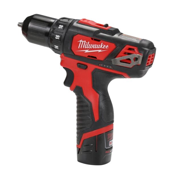 Milwaukee M12 12-Volt Lithium-Ion Cordless Combo Tool Kit (3-Tool) with M12 Right Angle Drill