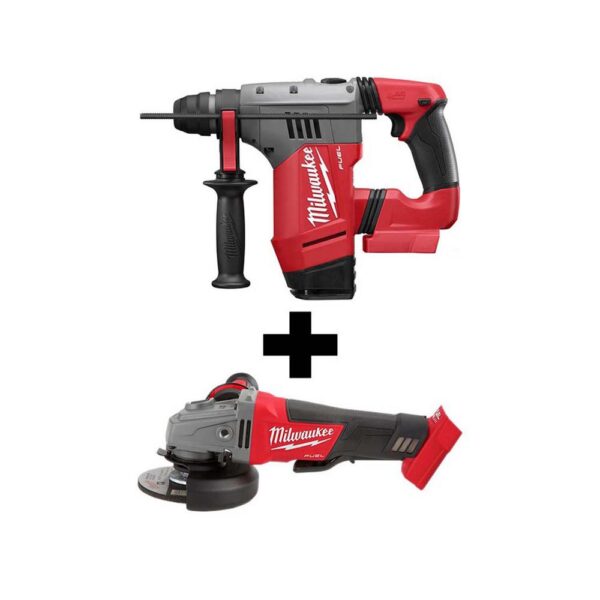 Milwaukee M18 FUEL 18-Volt Lithium-Ion Brushless Cordless 1-1/8 in. SDS-Plus Rotary Hammer W/  M18 FUEL Grinder