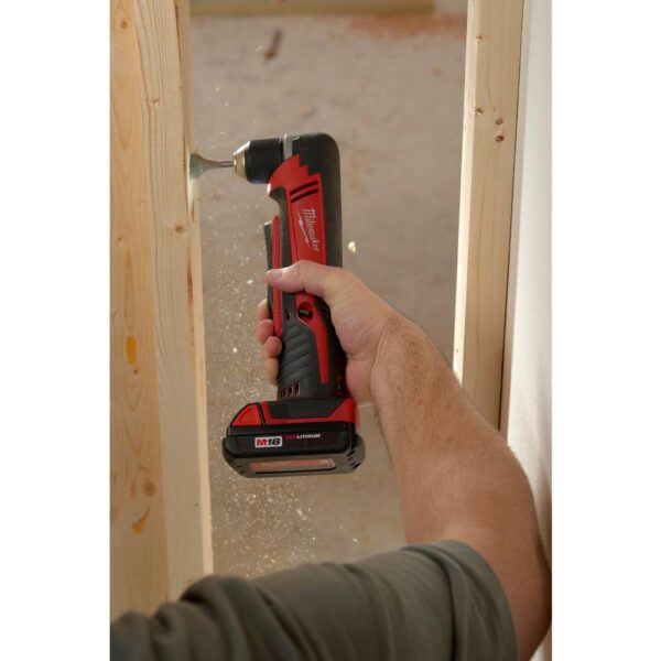 Milwaukee M18 18-Volt Lithium-Ion Cordless 3/8 in. Right Angle Drill Kit W/(1) 3.0Ah Batteries, Charger, Hard Case