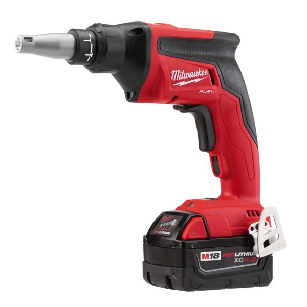 Milwaukee M18 FUEL 18-Volt Lithium-Ion Brushless Cordless Drywall Screw Gun XC Kit with Collated Screw Gun Attachment