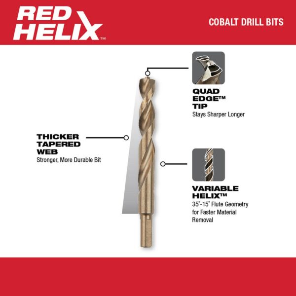 Milwaukee Cobalt Red Helix Drill Bit Set for Drill Drivers (29-Piece)