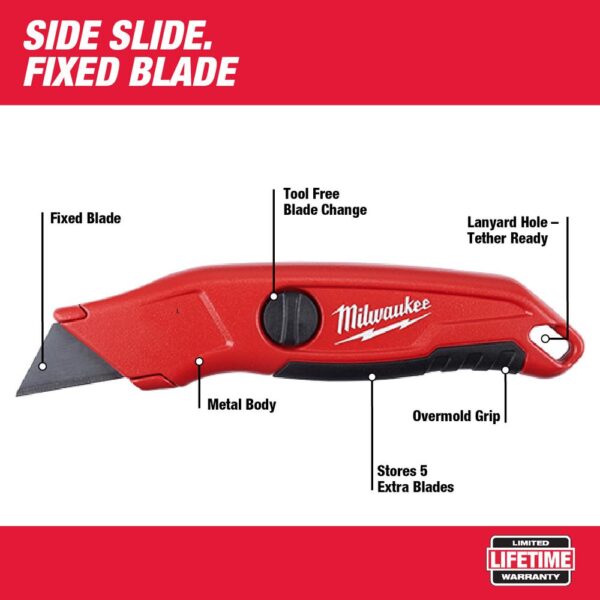 Milwaukee Fixed Blade Utility Knife with General Purpose Blade