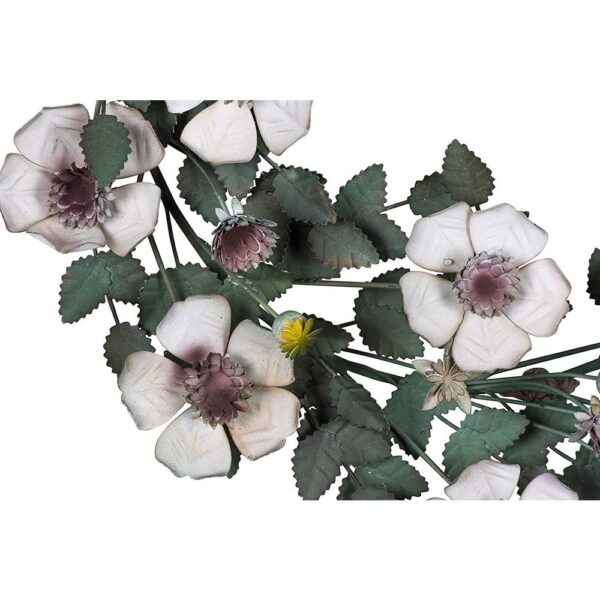 3R Studios Bungalow Lane 19 in. Round Hand Painted Tole Metal Flower Wreath