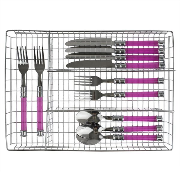 Home Basics 5 in x 1.5 in x 20 in Chrome Cutlery Holder