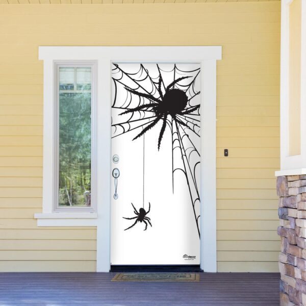 My Door Decor 36 in. x 80 in. Spiders Halloween Front Door Decor Mural