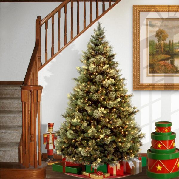 National Tree Company 7 ft. Carolina Pine Artificial Christmas Tree with Clear Lights