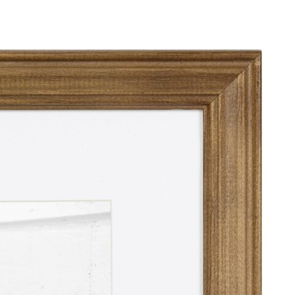 Kate and Laurel Bordeaux Natural Wood with Shelves Picture Frames (Set of 10)
