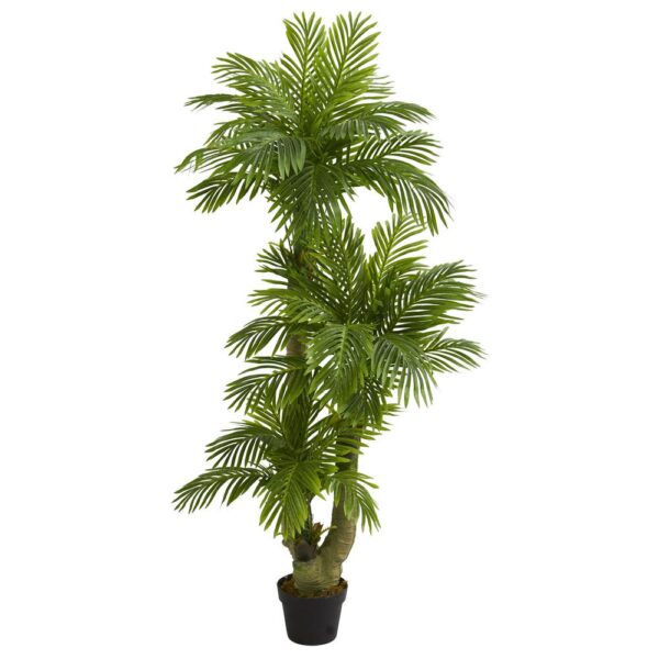 Nearly Natural Indoor 5 ft. Triple Phoenix Palm Artificial Tree