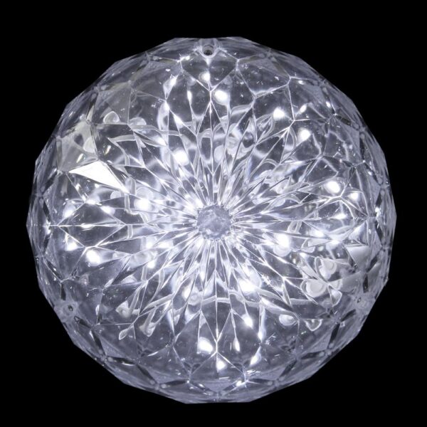 Northlight 20-Light LED Clear Hanging Crystal Sphere Ball Outdoor Christmas Decoration