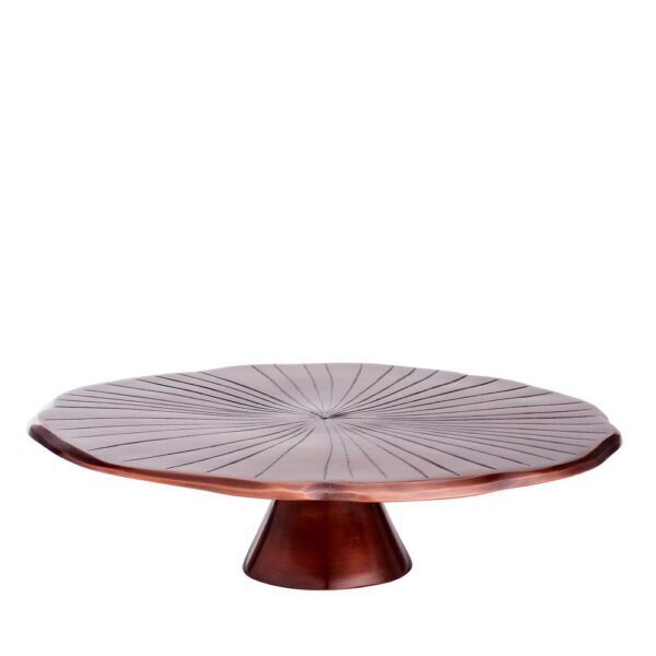 Old Dutch 12-1/2 in. D Antique Copper "Lily Pad" Cake Stand