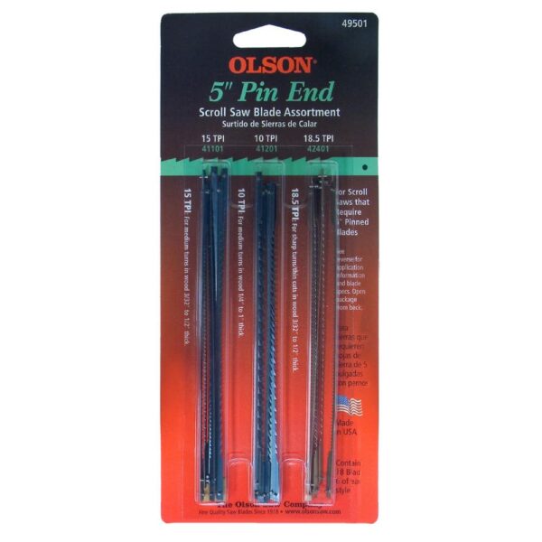Olson Saw Copy 1 5 in. L Plain End Scroll Saw Blade Assortment with 6 each FR44300, FR44600 and FR44800