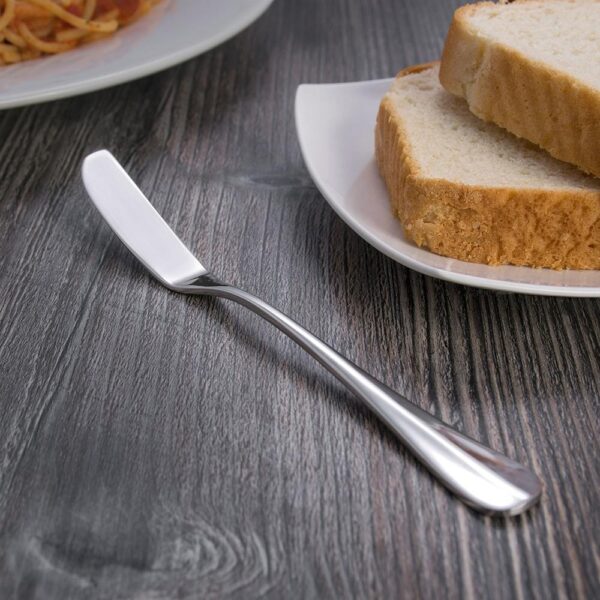 Oneida Baguette 12-Piece 18/10 Stainless Steel Butter Spreader with Flat Handle