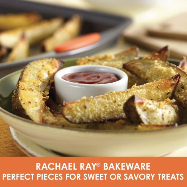 Rachael Ray Oven Lovin' 5-Piece Gray and Orange Bakeware Set