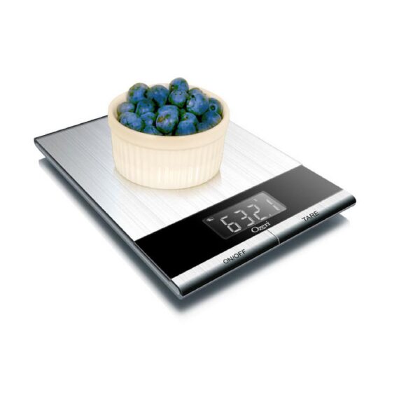 Ozeri Ultra Thin Professional Digital Kitchen Food Scale in Elegant Stainless Steel