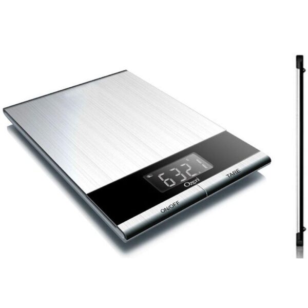 Ozeri Ultra Thin Professional Digital Kitchen Food Scale in Elegant Stainless Steel