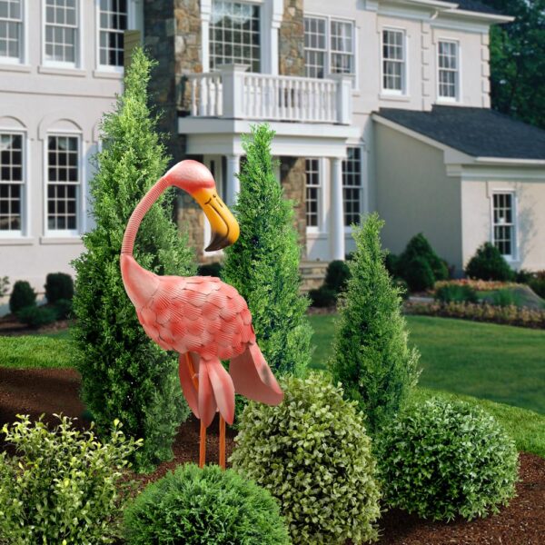 National Tree Company 32 in. Metal Pink Flamingo