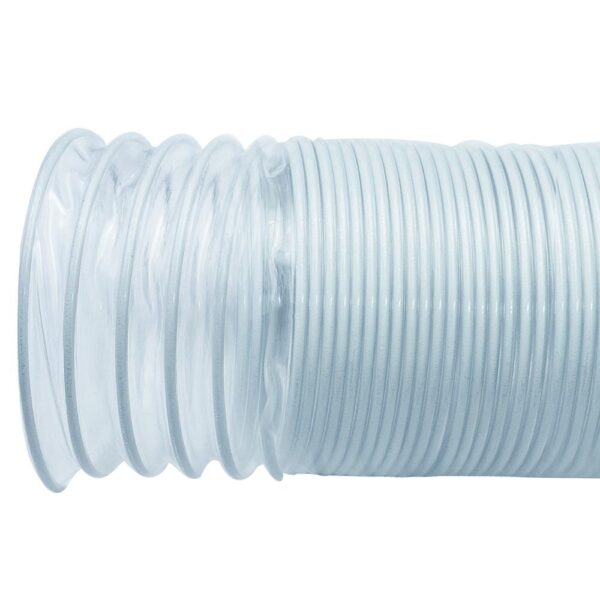 POWERTEC 5 in. x 10 ft. PVC Flexible Dust Collection Hose in Clear