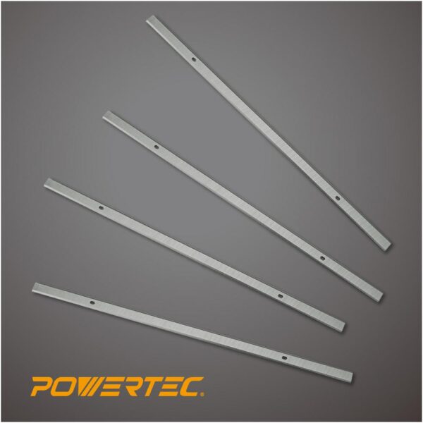 POWERTEC 13 in. HSS Replacement Planer Blades for the Ryobi Planer AP1300- 2 Sets 4 Knives