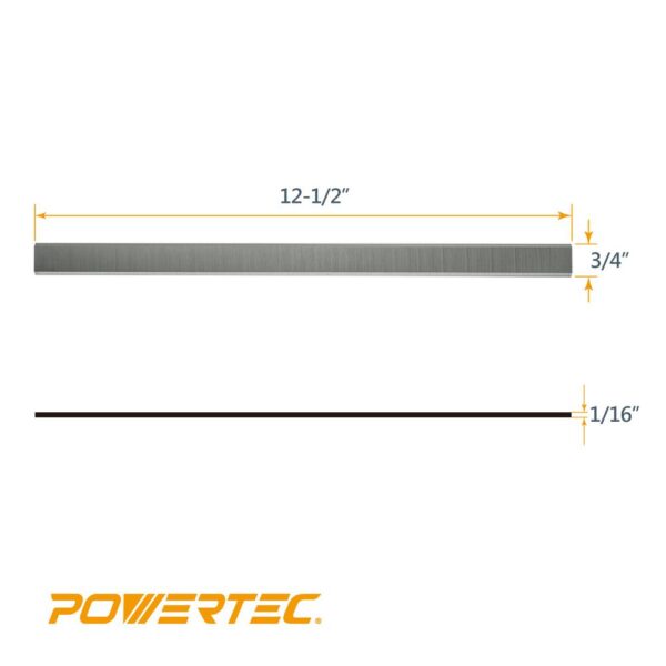 POWERTEC 12 in. High-Speed Steel Planer Knives for Delta TP300 (Set of 2)