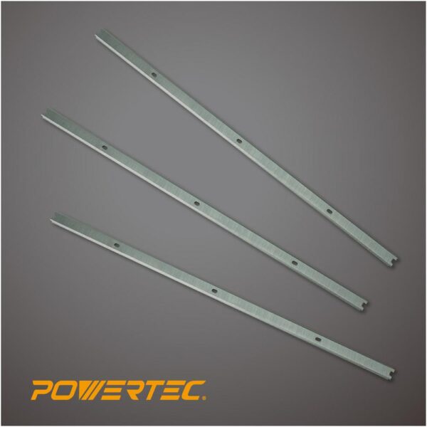 POWERTEC 13-3/8 in. High-Speed Steel Planer Knives for Ridgid R4330 (Set of 3)