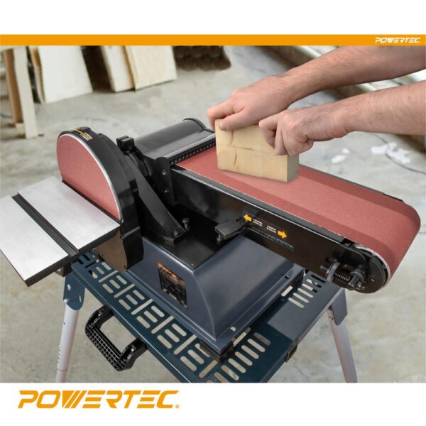 POWERTEC 4 in. x 36 in. 100-Grit Aluminum Oxide Sanding Belt (10-Pack)