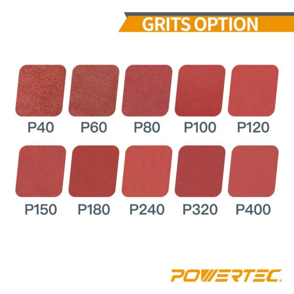 POWERTEC 2 in. x 42 in. 240-Grit Aluminum Oxide Sanding Belt (10-Pack)