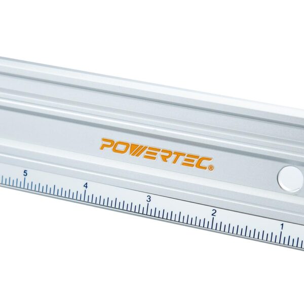 POWERTEC 50 in. Anodized Aluminum Straight Edge Ruler, Metal Machined Flat to Within 0.003 in. Over Full 50 in.