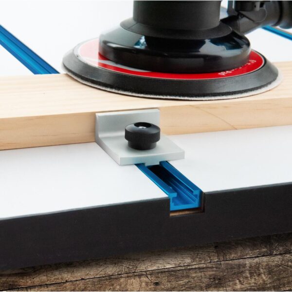 POWERTEC 28 in. x 40 in. x 1-1/8 in. T-Track Table Top with Built-In T-Tracks Intersections