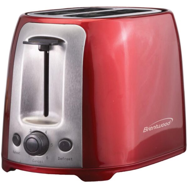 Brentwood Appliances 700-Watt Red Toaster Oven and Broiler with Red Single-Serve Coffee Maker and Mug