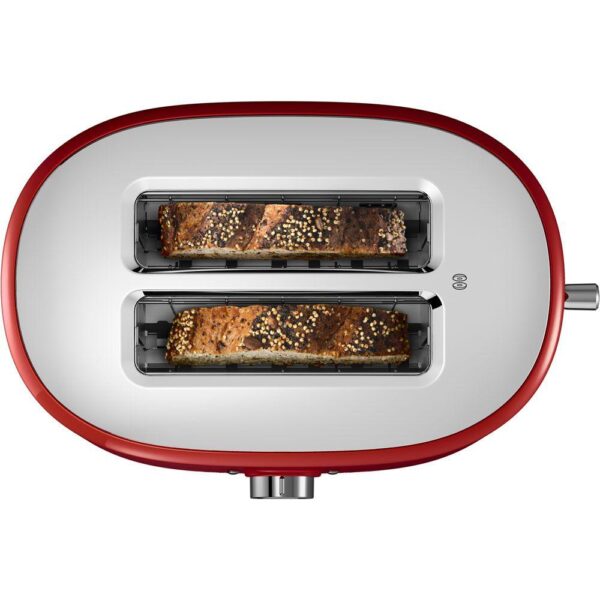 KitchenAid Empire 2-Slice Red Wide Slot Toaster with Crumb Tray