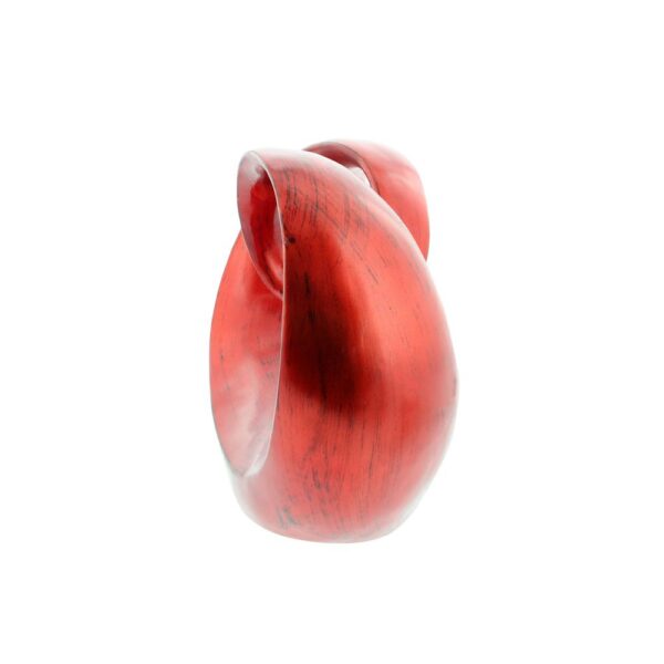 LITTON LANE 9 in. x 12 in. Decorative Abstract Sculpture in Red Polystone